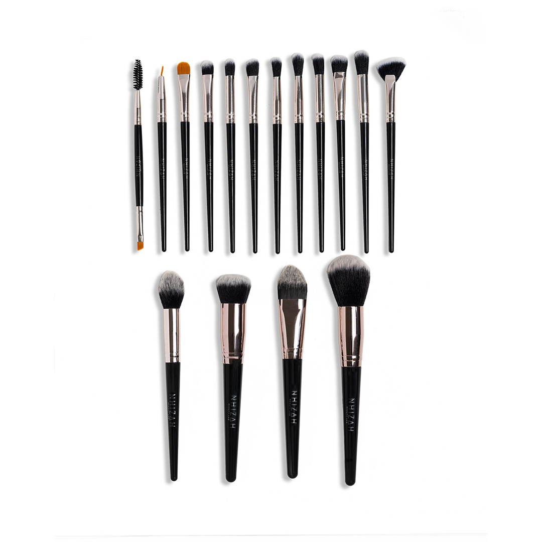 Black & Gold Brushes - Nhizah Beauty Lab